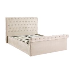 Aspire Chesterfield Ottoman Bed Oatmeal in Beige - Size: Single - thumbnail 5
