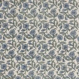 Paoletti Delphine 100% Cotton Floral Printed Throw in Natural - Size: 130 cm x 170 cm - thumbnail 3