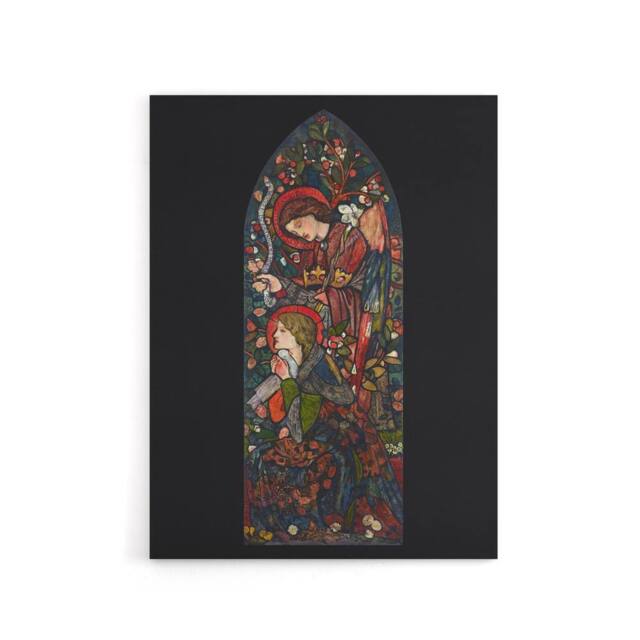 "Artery8 The Annunciation Stained Glass Canvas Wall Art Print Burne Jones - Size: W18"" x H24""" - image 1