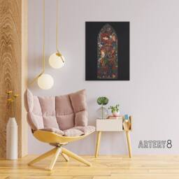 "Artery8 The Annunciation Stained Glass Canvas Wall Art Print Burne Jones - Size: W18"" x H24""" - thumbnail 3
