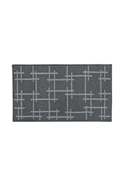 JVL Vector Machine Washable Latex Backed Doormat, 40x70cm, Grey - Size: 40 cm x 70 cm - image 1