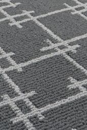 JVL Vector Machine Washable Latex Backed Doormat, 40x70cm, Grey - Size: 40 cm x 70 cm - thumbnail 3