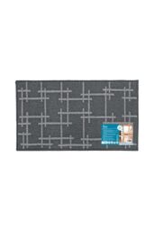 JVL Vector Machine Washable Latex Backed Doormat, 40x70cm, Grey - Size: 40 cm x 70 cm - thumbnail 6