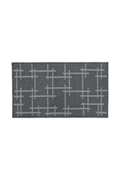 JVL Vector Machine Washable Latex Backed Doormat, 40x70cm, Grey - Size: 40 cm x 70 cm - thumbnail 1