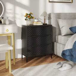Wyld Haus Salimo 3 Drawer Fabric Dresser Black - thumbnail 9
