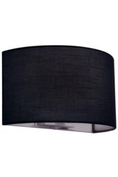 Harper Living Wall Wash Light with Switch Semi-Circle Grey Fabric Shade - thumbnail 3