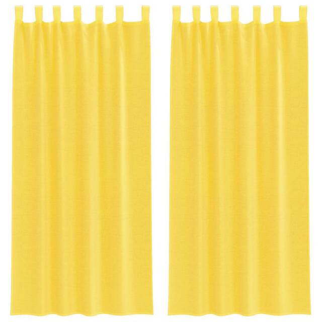 Berkfield Home Voile Curtains with Loops 2 pcs Yellow 140x245 cm - image 1