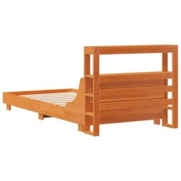 Berkfield Home Bed Frame without Mattress Wax Brown 100x200 cm Solid Wood Pine - thumbnail 6