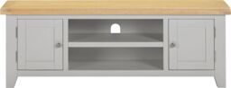 Seconique Windsor Straight TV Unit (Fully Assembled) in Light Grey - thumbnail 3
