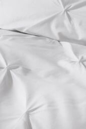Serene 'Lara' Luxury Ruched Duvet Cover Set in White - Size: King - thumbnail 3