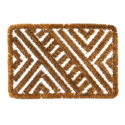 Nicola Spring Coir Scraper Door Mat - 60 x 40cm in Brown - Size: 40 cm x 60 cm - thumbnail 1