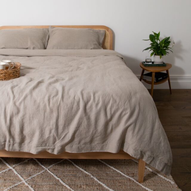 Native Natural Natural Single 100% Linen Duvet Cover (135x200cm) - image 1