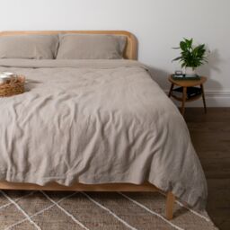 Native Natural Natural Single 100% Linen Duvet Cover (135x200cm) - thumbnail 1