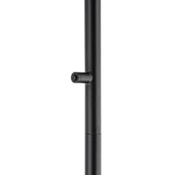 Happy Homewares Modern LED Halo Ring Floor Lamp with CCT Dimmer Button in Black - thumbnail 8