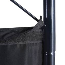 EONLION 4 Panel Room Divider 164cm Folding Privacy Screen in Black - Size: 100 cm - thumbnail 4