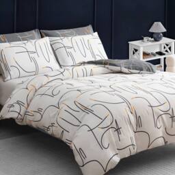 Pamposh Hypoallergenic Duvet Cover Set Reversible Bedding Sets in Grey - Size: Single - thumbnail 5