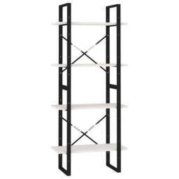 Berkfield Home 4-Tier Book Cabinet White 60x30x140 cm Solid Pine Wood - Size: 60 x 30 x 140 cm - thumbnail 1