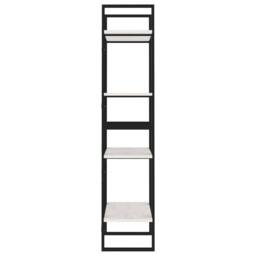Berkfield Home 4-Tier Book Cabinet White 60x30x140 cm Solid Pine Wood - Size: 60 x 30 x 140 cm - thumbnail 6