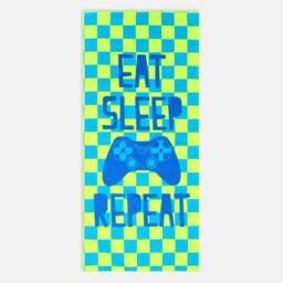 OHS Eat Sleep Game Beach Towel Bath Travel Quick Dry Microfibre Absorbent - thumbnail 3