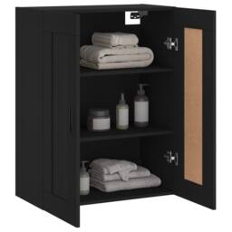 Berkfield Home Wall Mounted Cabinet Black 69.5x34x90 cm Engineered Wood - thumbnail 5