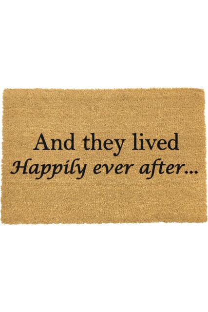 Artsy Mats And they lived happily ever after doormat in Black - Size: 40 cm x 60 cm - image 1
