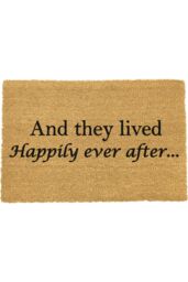 Artsy Mats And they lived happily ever after doormat in Black - Size: 40 cm x 60 cm - thumbnail 1