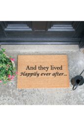 Artsy Mats And they lived happily ever after doormat in Black - Size: 40 cm x 60 cm - thumbnail 3
