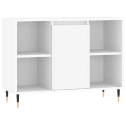 Berkfield Home Modern 3 Piece Bathroom Furniture Set White Engineered Wood - thumbnail 9