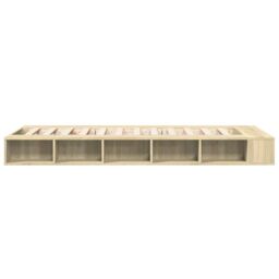 Berkfield Home Bed Frame without Mattress Sonoma Oak 75x190 cm Small Single in Brown - thumbnail 5