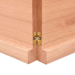 Berkfield Home Table Top Light Brown 120x60x(2-4)cm Treated Solid Wood Live Edge - thumbnail 6