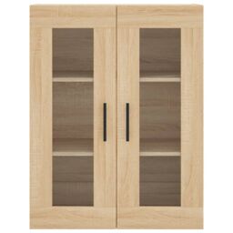 Berkfield Home Wall Mounted Cabinets 2 pcs Sonoma Oak Engineered Wood in Brown - thumbnail 6