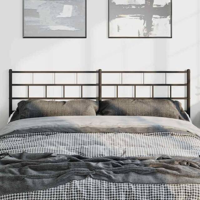 Berkfield Home Metal Headboard Black 193 cm - image 1