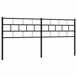Berkfield Home Metal Headboard Black 193 cm - thumbnail 6