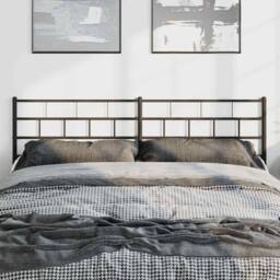 Berkfield Home Metal Headboard Black 193 cm