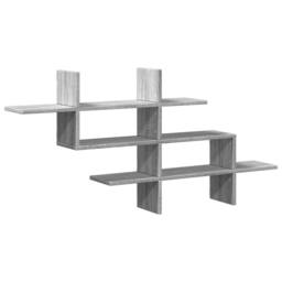 Berkfield Home Wall Shelf Grey Sonoma 124.5x18x60.5 cm Engineered Wood - thumbnail 2