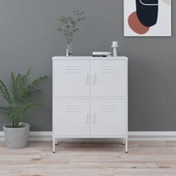 Berkfield Home Storage Cabinet White 80x35x101.5 cm Steel