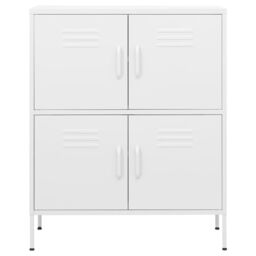 Berkfield Home Storage Cabinet White 80x35x101.5 cm Steel - thumbnail 3