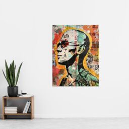 "Artery8 Man in Sunglasses Portrait Punk Street Art Modern Wall Art Print - Size: W18"" x H24""" - thumbnail 4