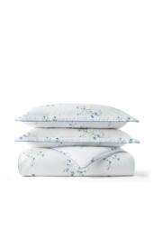 CHRISTY 'Forget Me Not' Wildflower Design Cotton Sateen Duvet Cover Set in Blue - Size: Double - thumbnail 2