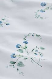 CHRISTY 'Forget Me Not' Wildflower Design Cotton Sateen Duvet Cover Set in Blue - Size: Double - thumbnail 3