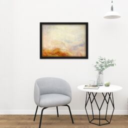 "Artery8 Wall Art Print Jmw Turner A Mountain Scene Val Daosta Large Framed Wall Décor Art in Black - Size: W18"" x H24""" - thumbnail 2