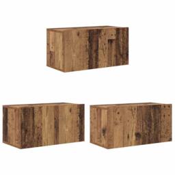 Berkfield Home TV Cabinet 8 pcs Old wood 60 x 30 x 30.5 cm Engineered wood in Brown - thumbnail 5