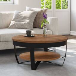 Berkfield Home Beautiful Coffee Table 65x65x32 cm Solid Acacia Wood in Brown - Size: 65 x 65 x 32 cm - thumbnail 2