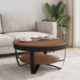 Berkfield Home Beautiful Coffee Table 65x65x32 cm Solid Acacia Wood in Brown - Size: 65 x 65 x 32 cm - thumbnail 1
