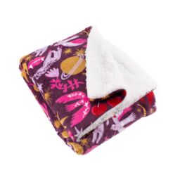 Furn Enchanted Printed Fleece Throw in Pink - Size: 130 cm x 180 cm - thumbnail 3