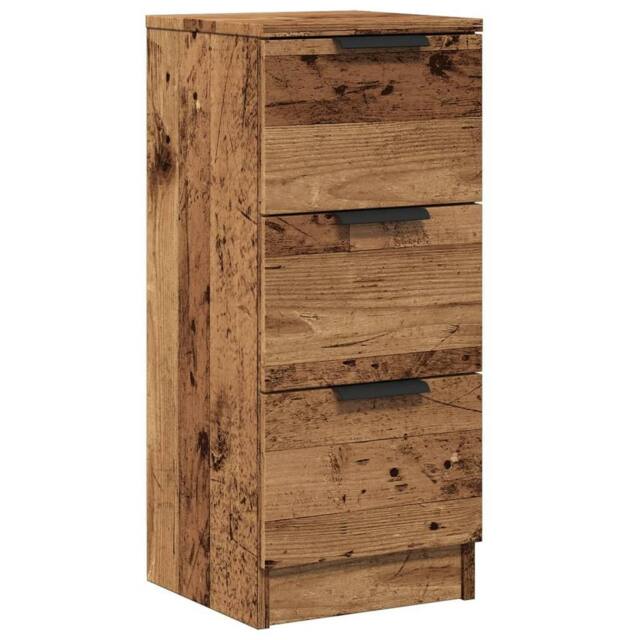 Berkfield Home Sideboard Old Wood 30x30x70 cm Engineered Wood in Brown - Size: 30 x 30 x 70 cm - image 1