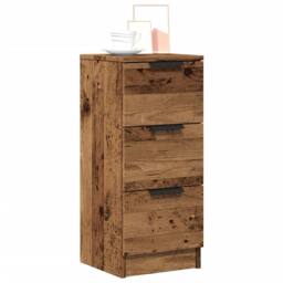 Berkfield Home Sideboard Old Wood 30x30x70 cm Engineered Wood in Brown - Size: 30 x 30 x 70 cm - thumbnail 4