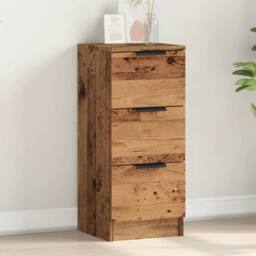 Berkfield Home Sideboard Old Wood 30x30x70 cm Engineered Wood in Brown - Size: 30 x 30 x 70 cm - thumbnail 2