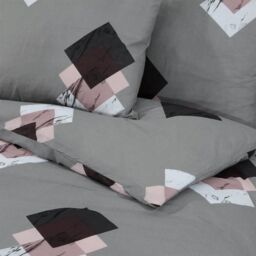 Berkfield Home Duvet Cover Set Grey 135x200 cm Cotton - thumbnail 5
