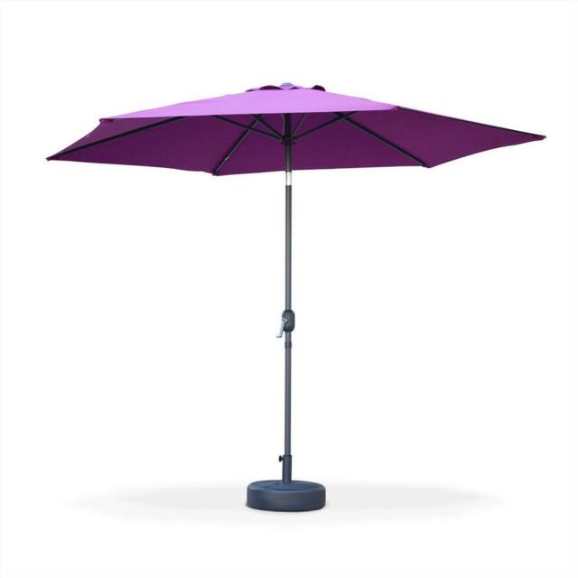 sweeek 3m Round Centre Pole Parasol in Purple - image 1